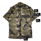 theory IRVING SS DELFINE SHIRTING ストレッチ素材 サイズM カモ 半袖シャツ カーキ ブラック メンズ セオリー【中古】6-0501S♪