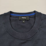 theory GORIS TEE ICB S FINE BILEN レーヨンポリエステルニット サイズM クルーネック ニット ネイビー メンズ セオリー【中古】6-0501S♪