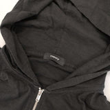 theory ジップアップ コットン LAYER ZIP HOODIE パーカー ブラック メンズ セオリー【中古】6-0404M∞