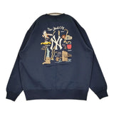BEAMS/東洋 未使用 刺繍 ORIGINAL MLB COLLECTION SUKA CREW SWEAT EMBROIDERED 定価26400円 ヤンキース スウェット 24AW ネイビー メンズ ビームス/東洋【中古】5-1226T♪