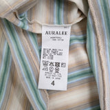 AURALEE GRADIENT STRIPE JERSEY TEE サイズ4 定価24200円 A25AT02GJ 半袖Ｔシャツ カットソー 25AW ベージュ グリーン メンズ オーラリー【中古】5-1226S♪