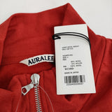 AURALEE 未使用品 LIGHT WOOL SWEAT HALF ZIP P/O サイズ4 定価37400円 A25AP01WU スウェット 25AW レッド メンズ オーラリー【中古】5-1226T♪