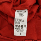 AURALEE 未使用品 LIGHT WOOL SWEAT HALF ZIP P/O サイズ4 定価37400円 A25AP01WU スウェット 25AW レッド メンズ オーラリー【中古】5-1226T♪