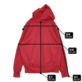 LES TIEN 裏起毛スウェットパーカー アメリカ製 USA製 サイズM プルオーバー パーカー レッド メンズ レス ティエン【中古】6-0109T♪