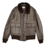 US.ARMY G-1 フライトジャケット 84年製 80年代 レザー 革 サイズ40 ミリタリージャケット ブラウン メンズ ユーエスアーミー/アメリカ軍【中古】6-0109T♪