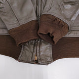 US.ARMY G-1 フライトジャケット 84年製 80年代 レザー 革 サイズ40 ミリタリージャケット ブラウン メンズ ユーエスアーミー/アメリカ軍【中古】6-0109T♪