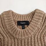 theory MARS CREW COPULA サイズM コットンアクリル クルーネック セーター ニット ベージュ メンズ セオリー【中古】6-0126T♪