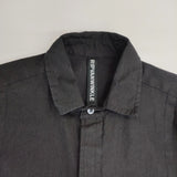 RIP VAN WINKLE Linen jersey Shirts RW-305 サイズ3 定価41800円 リネン 長袖シャツ ブラック メンズ リップヴァンウィンクル【中古】6-0328M♪
