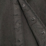 RIP VAN WINKLE Linen jersey Shirts RW-305 サイズ3 定価41800円 リネン 長袖シャツ ブラック メンズ リップヴァンウィンクル【中古】6-0328M♪