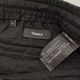 theory ZAINE BE DRW A KELSO サイズ32 シアサッカー イージー パンツ ブラック メンズ セオリー【中古】6-0630M♪