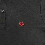 FRED PERRY FZ1440 刺繍 サイズM 半袖 ポロシャツ ブラック メンズ フレッドペリー【中古】6-0621S∞