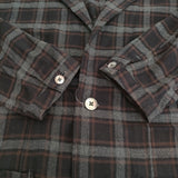 EDIFICE サイズ46 コットンネル チェック テーラードジャケット ブラック グレー メンズ エディフィス【中古】6-0112T♪