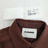 JIL SANDER ギャバジン シャツジャケット J22DL0176 定価199100円 サイズ38 長袖シャツ 23AW ブラウン系 メンズ ジルサンダー【中古】6-0106T♪