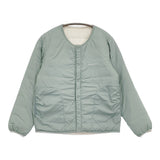 mont-bell サーマラップ ラウンドネックジャケット キッズ150 1101633 リバーシブル ブルゾン ホワイト ライトブルー レディース モンベル【中古】6-0126T♪