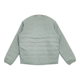 mont-bell サーマラップ ラウンドネックジャケット キッズ150 1101633 リバーシブル ブルゾン ホワイト ライトブルー レディース モンベル【中古】6-0126T♪