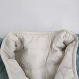 mont-bell サーマラップ ラウンドネックジャケット キッズ150 1101633 リバーシブル ブルゾン ホワイト ライトブルー レディース モンベル【中古】6-0126T♪