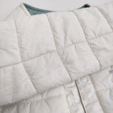 mont-bell サーマラップ ラウンドネックジャケット キッズ150 1101633 リバーシブル ブルゾン ホワイト ライトブルー レディース モンベル【中古】6-0126T♪