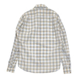 ERRICO FORMICOLA イタリア製 チェック サイズM 長袖シャツ ホワイト ライトブルー メンズ エリコフォルミコラ【中古】6-0215M♪