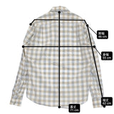 ERRICO FORMICOLA イタリア製 チェック サイズM 長袖シャツ ホワイト ライトブルー メンズ エリコフォルミコラ【中古】6-0215M♪