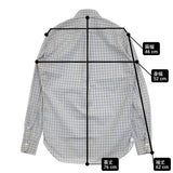 ERRICO FORMICOLA イタリア製 BDボタンダウン チェック サイズ15/38 長袖シャツ ホワイト ライトブルー レディース エリコフォルミコラ【中古】6-0215M♪