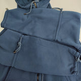 Degremont ディグレモン 加工スウェットジャケット サイズL フランス 裏起毛 パーカー ブルー メンズ【中古】6-0118T♪