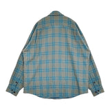 VISVIM LUMBER CHECK L/S サイズ3 定価110000円 ウールリネン チェック 長袖シャツ 25SS ライトブルー カーキ メンズ ビズビム/ヴィズヴィム【中古】6-0112T♪