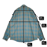 VISVIM LUMBER CHECK L/S サイズ3 定価110000円 ウールリネン チェック 長袖シャツ 25SS ライトブルー カーキ メンズ ビズビム/ヴィズヴィム【中古】6-0112T♪