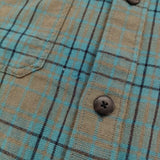 VISVIM LUMBER CHECK L/S サイズ3 定価110000円 ウールリネン チェック 長袖シャツ 25SS ライトブルー カーキ メンズ ビズビム/ヴィズヴィム【中古】6-0112T♪