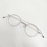 10 eyevan no.5 (44) c.1S 44□22.145 定価85800円 眼鏡 度なし ボストンシェイプ 丸メガネ メガネ シルバー メンズ テンアイヴァン【中古】6-0118G♪
