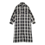 AFTERNOONTEA WARDROBE オンブレチェック シャツワンピース ワンピース ブラック ホワイト レディース アフタヌーンティーワードローブ【中古】6-0321M△