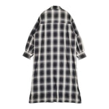 AFTERNOONTEA WARDROBE オンブレチェック シャツワンピース ワンピース ブラック ホワイト レディース アフタヌーンティーワードローブ【中古】6-0321M△