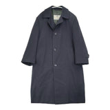 Aquascutum AQUA5 カナダ製 ヴィンテージ ウール コート 80年代後半 ネイビー メンズ アクアスキュータム【中古】6-0719T∞