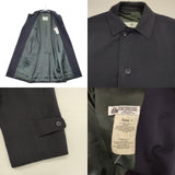 Aquascutum AQUA5 カナダ製 ヴィンテージ ウール コート 80年代後半 ネイビー メンズ アクアスキュータム【中古】6-0719T∞
