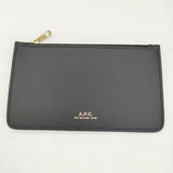 A.P.C. カードケース型 ウォレット レザー 財布 ブラック ユニセックス アーペーセー【中古】6-0530G∞