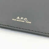 A.P.C. カードケース型 ウォレット レザー 財布 ブラック ユニセックス アーペーセー【中古】6-0530G∞