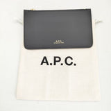 A.P.C. カードケース型 ウォレット レザー 財布 ブラック ユニセックス アーペーセー【中古】6-0530G∞