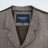 HACKETT LONDON ヘリンボーン サイズ34R ウール ジレ ベスト ブラウン メンズ ハケットロンドン【中古】6-0719T∞