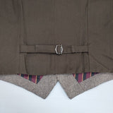 HACKETT LONDON ヘリンボーン サイズ34R ウール ジレ ベスト ブラウン メンズ ハケットロンドン【中古】6-0719T∞