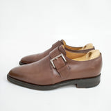 John Lobb NEWLAND ニューランド 8000ラスト モンクストラップ サイズ5 1/2 Dワイズ 純正シューツリー付き シューズ・靴 ブラウン メンズ ジョンロブ【中古】6-0420G◎