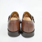 John Lobb NEWLAND ニューランド 8000ラスト モンクストラップ サイズ5 1/2 Dワイズ 純正シューツリー付き シューズ・靴 ブラウン メンズ ジョンロブ【中古】6-0420G◎