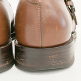 John Lobb NEWLAND ニューランド 8000ラスト モンクストラップ サイズ5 1/2 Dワイズ 純正シューツリー付き シューズ・靴 ブラウン メンズ ジョンロブ【中古】6-0420G◎