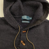 POLO RALPH LAUREN 星条旗 フード XL ウールパーカー セーター ニット ネイビー メンズ ポロ・ラルフローレン【中古】6-0719T∞