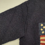 POLO RALPH LAUREN 星条旗 フード XL ウールパーカー セーター ニット ネイビー メンズ ポロ・ラルフローレン【中古】6-0719T∞
