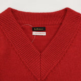 Ets.MATERIAUX L’ETIQUETTE FRENCH ARMY V-KNIT サイズ2 定価29700円 ウール Vネック セーター ニット 24AW レッド メンズ イーティーエスマテリオ【中古】6-0908T♪