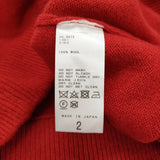 Ets.MATERIAUX L’ETIQUETTE FRENCH ARMY V-KNIT サイズ2 定価29700円 ウール Vネック セーター ニット 24AW レッド メンズ イーティーエスマテリオ【中古】6-0908T♪