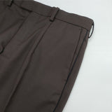 District UA GABA SIDELINE STRAIGHT 1PLEATS PANTS 定価33000円 スラックス パンツ 24AW ブラウン メンズ ディストリクトユナイテッドアローズ【中古】6-0719T∞