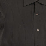 tricot COMME des GARCONS アセテート 開襟 長袖シャツ 90年代 AD1993 ブラック レディース トリココムデギャルソン【中古】6-0624S∞