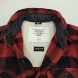 FIDELITY/SHIPS USA製 WOOL RICH CPO ブロックチェック ウール 長袖シャツ レッド ブラック メンズ フェデリティー/シップス【中古】6-0913T∞