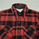 FIDELITY/SHIPS USA製 WOOL RICH CPO ブロックチェック ウール 長袖シャツ レッド ブラック メンズ フェデリティー/シップス【中古】6-0913T∞
