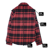 FIDELITY/SHIPS USA製 WOOL RICH CPO ブロックチェック ウール 長袖シャツ レッド ブラック メンズ フェデリティー/シップス【中古】6-0913T∞